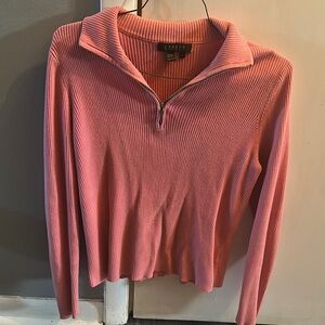 Lauren Ralph Lauren Coral Ribbed Sweater